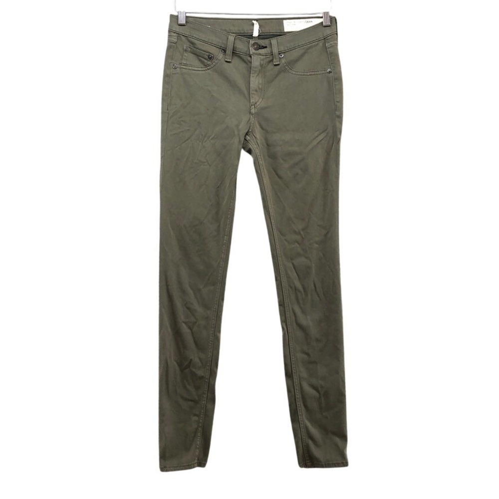 Rag & Bone Legging Jeans Womens 27‎ 4 Army Green Skinny Mid Rise W1503O163IN